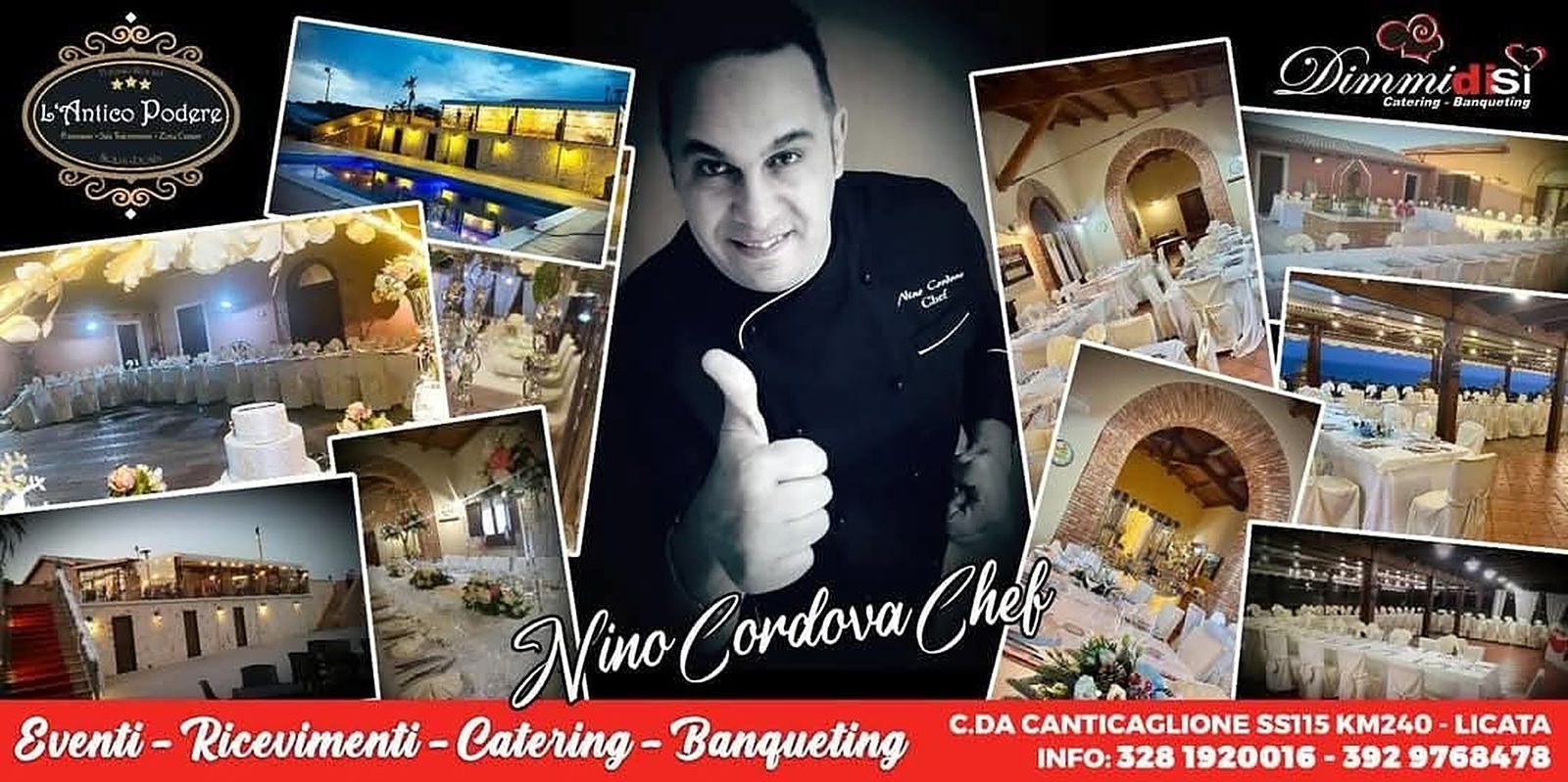 Nino Cordova Chef – Eventi, ricevimenti, catering e banqueting a L'Antico Podere, Licata